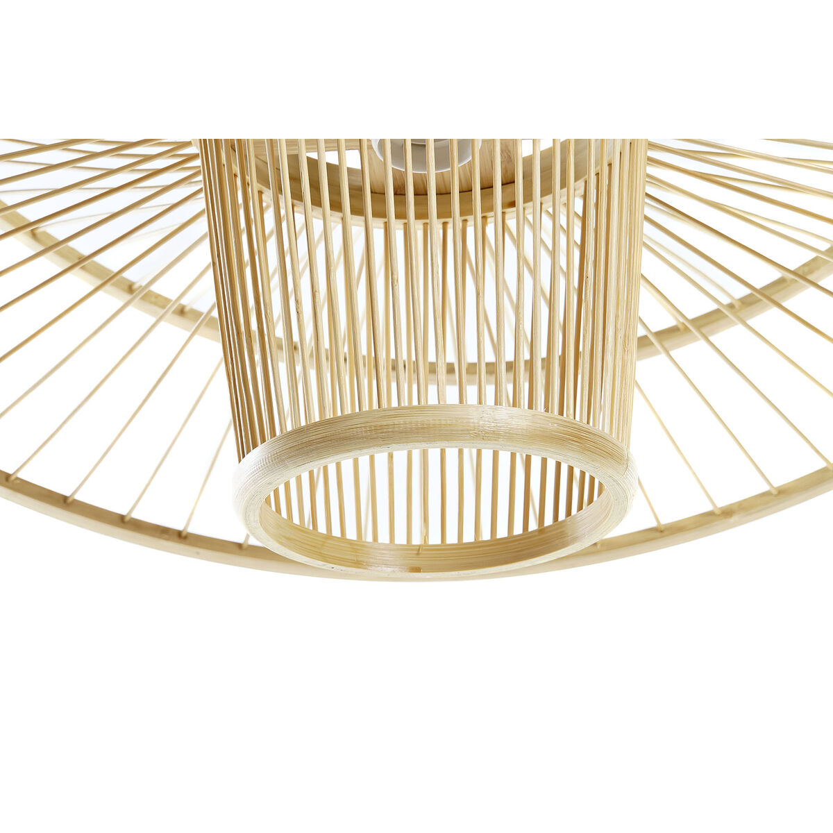 Lámpara de Techo DKD Home Decor Marrón Bambú 50 W 60 x 60 x 28 cm 2 S3031307_1