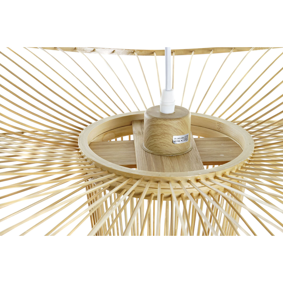 Lámpara de Techo DKD Home Decor Marrón Bambú 50 W 60 x 60 x 28 cm 3 S3031307_2