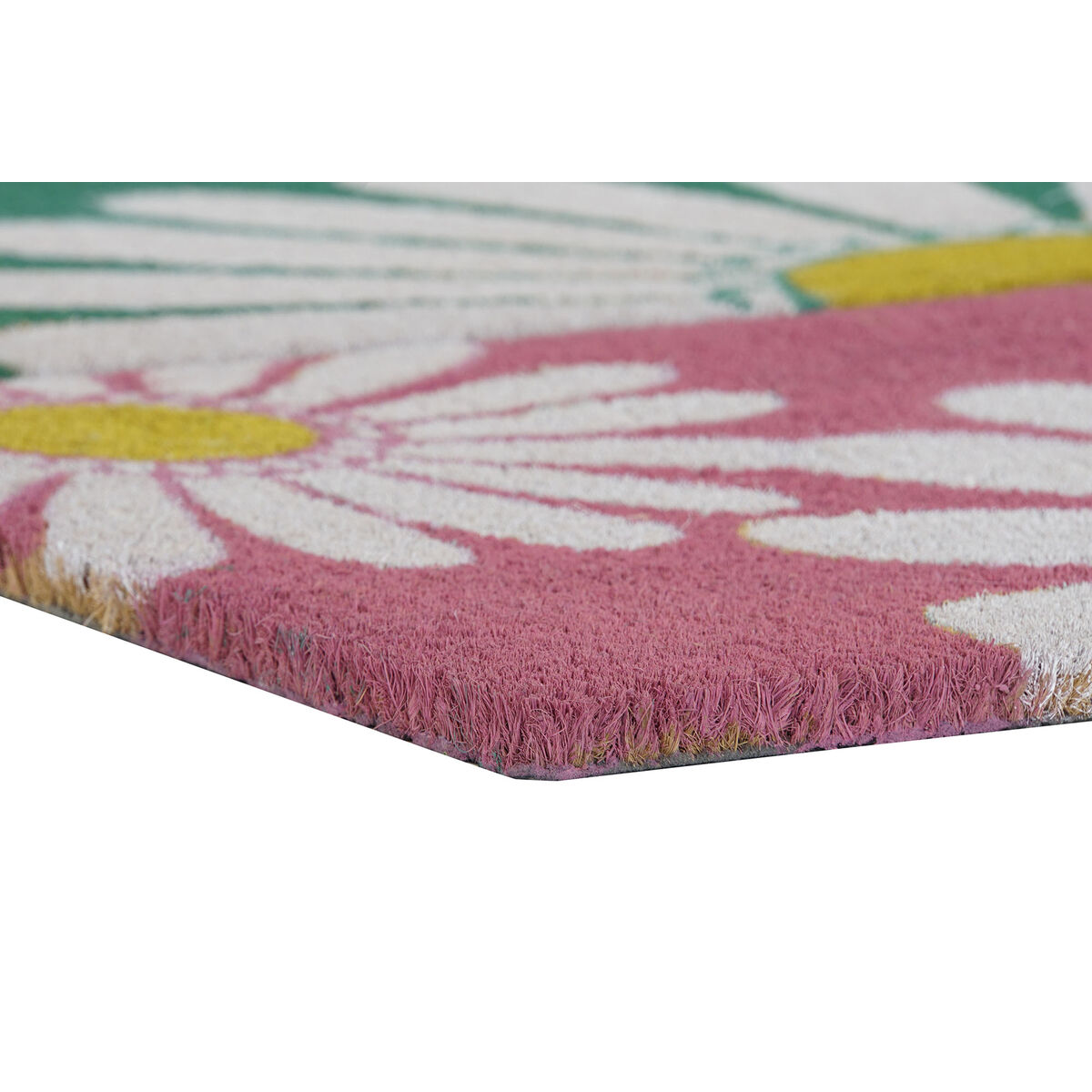 Felpudo DKD Home Decor Rosa Goma Menta Blanco Amarillo 2 Unidades Fibra de coco (60 x 40 x 0,5 cm) 3 S3030281_2