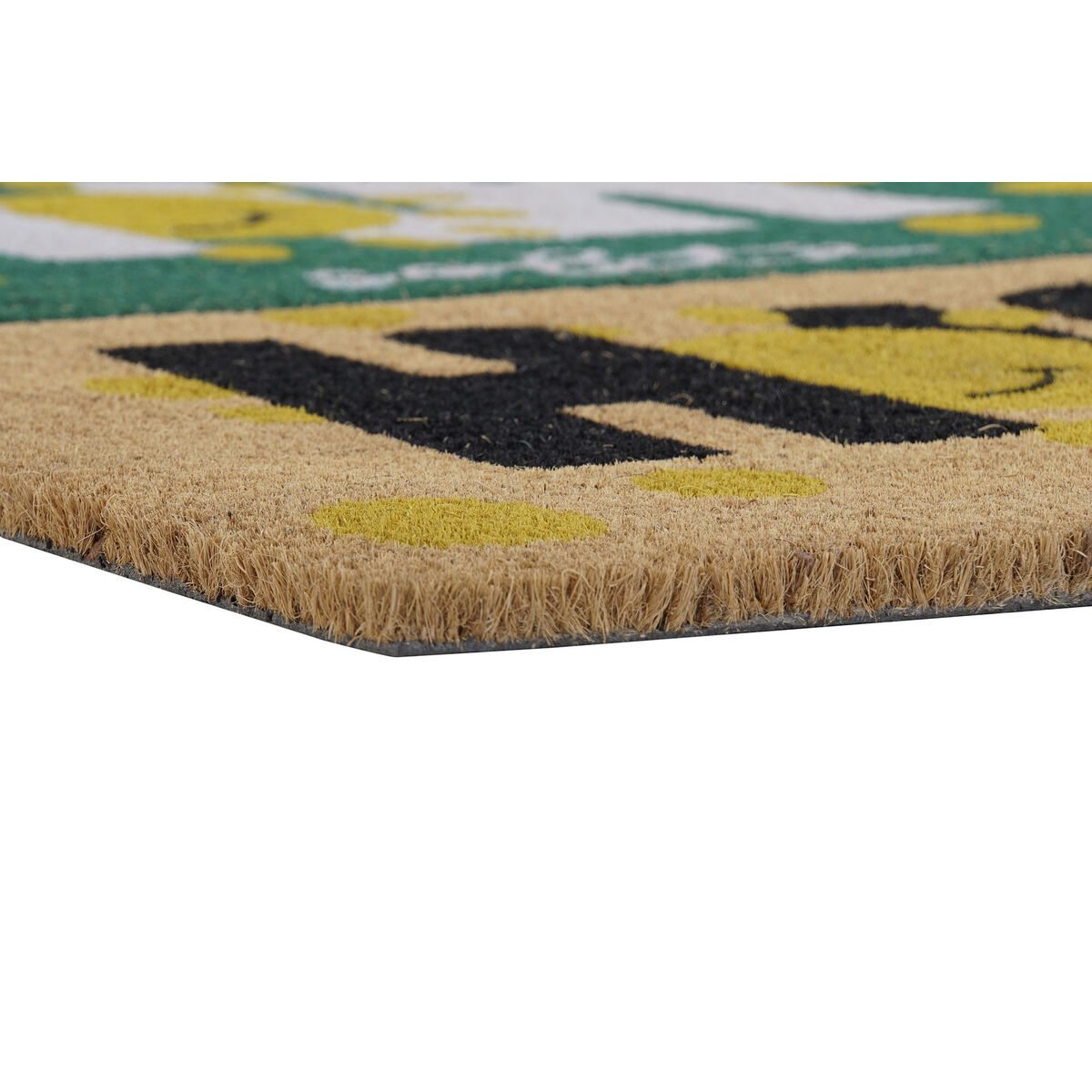 Felpudo DKD Home Decor Negro Marrón Goma Blanco Verde 2 Unidades Fibra de coco (60 x 40 x 1,5 cm) 3 S3030282_2