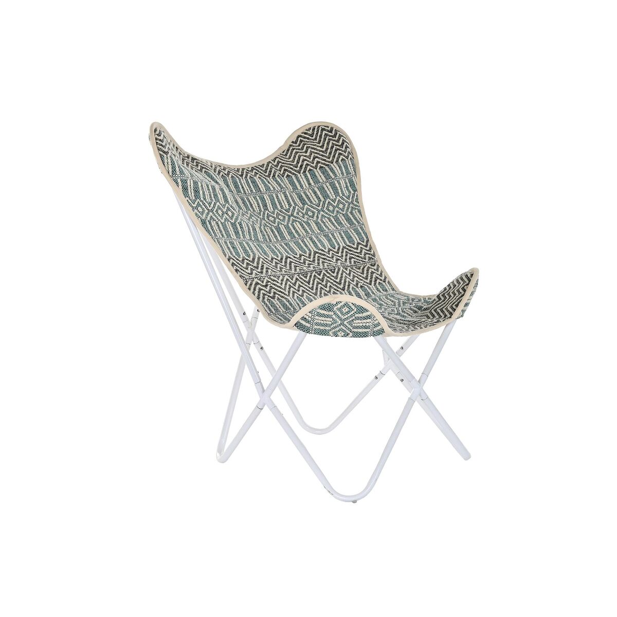 Sillón de jardín DKD Home Decor Azul Blanco Verde Hierro 74 x 65 x 90 cm 1 S3032019_0