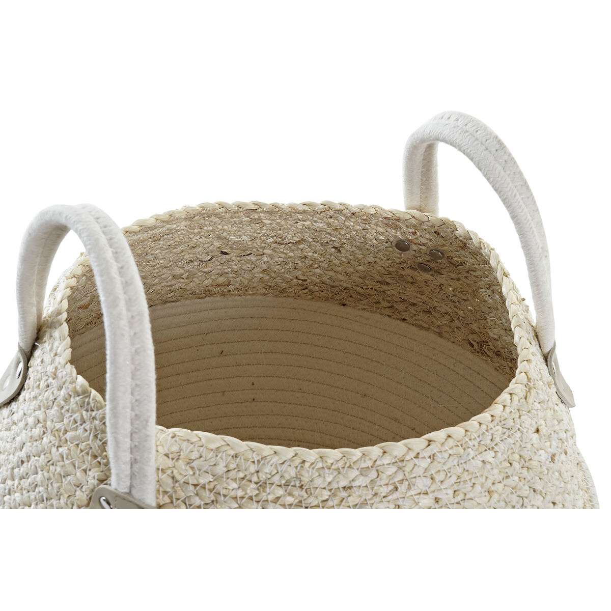 Cesta DKD Home Decor Blanco Natural Fibra natural 37 x 37 x 25 cm 2 S3028871_1