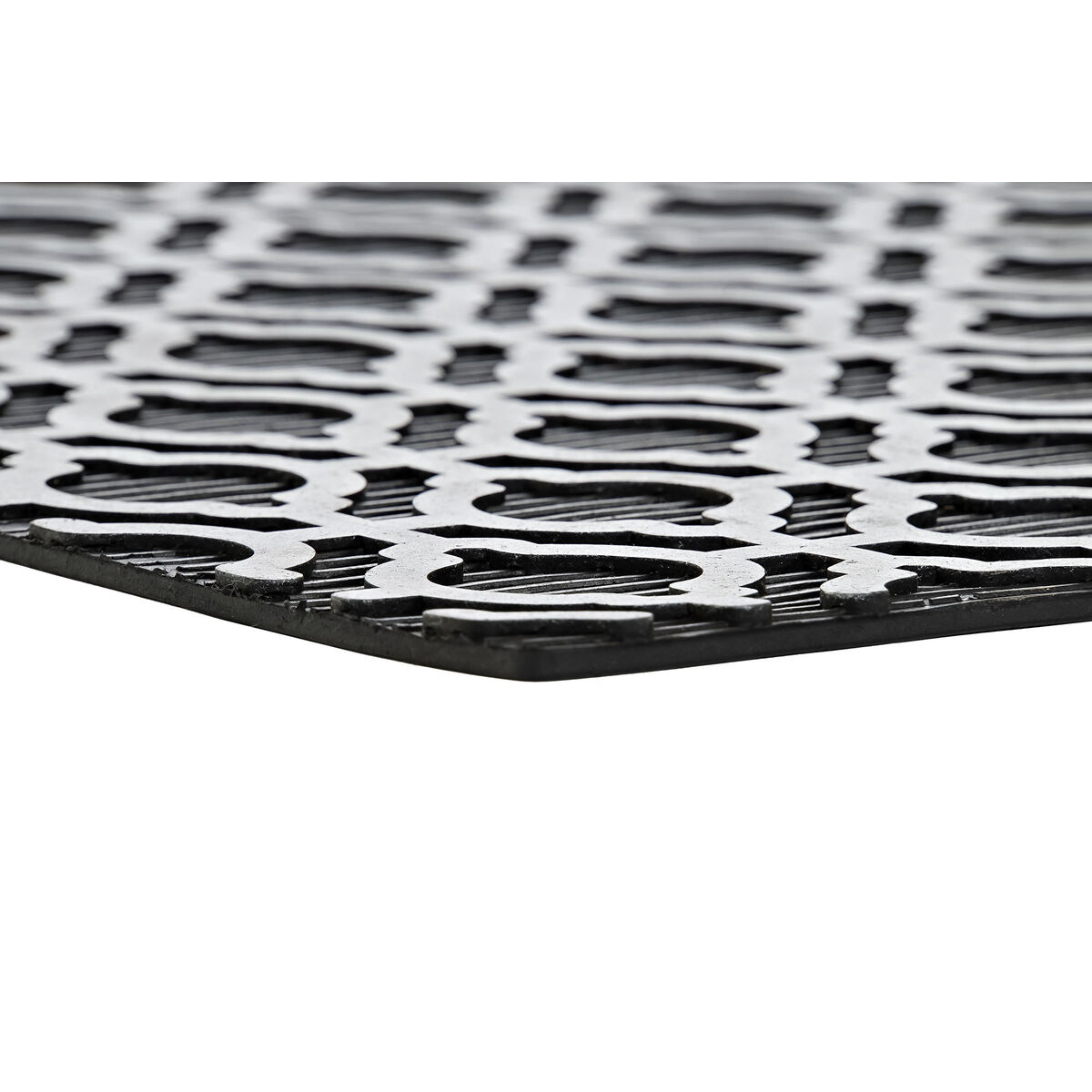 Felpudo DKD Home Decor Plateado Negro Dorado Goma Árabe 2 Unidades (75 x 45 x 0,5 cm) 3 S3030304_2