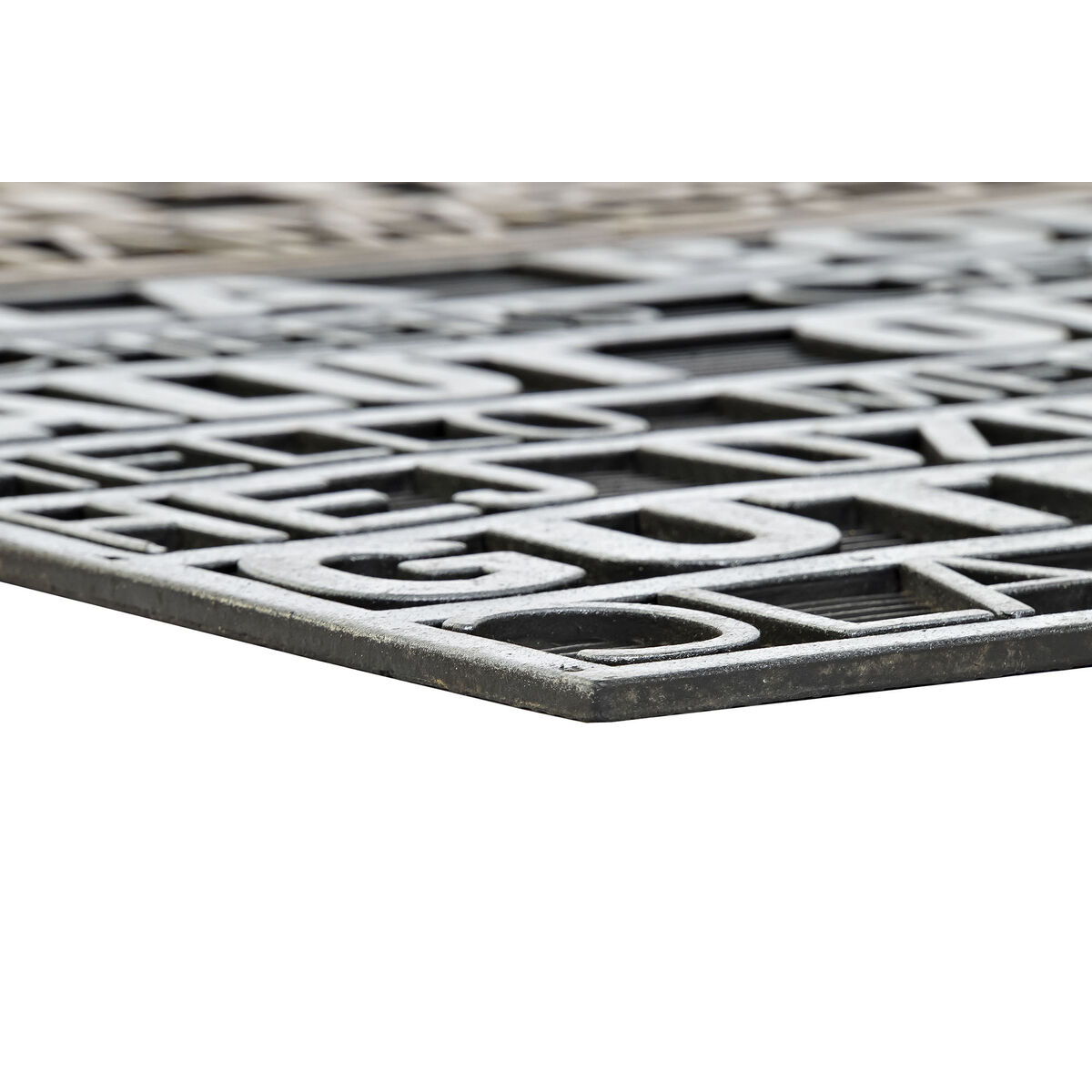 Felpudo DKD Home Decor Plateado Dorado Goma 2 Unidades Urbana (75 x 45 x 0,5 cm) 3 S3030306_2