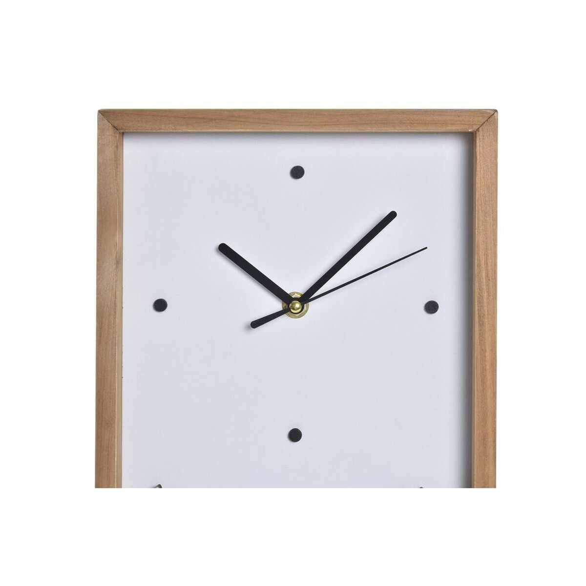 Reloj de Pared DKD Home Decor Blanco Marrón Madera Aluminio Casas Urbano 20 x 4 x 30 cm 2 S3032096_1