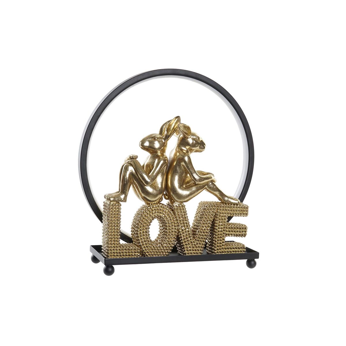 Decoración luminosa DKD Home Decor Love Resina Conejo love 30 x 11 x 31,5 cm 1 S3031400_0