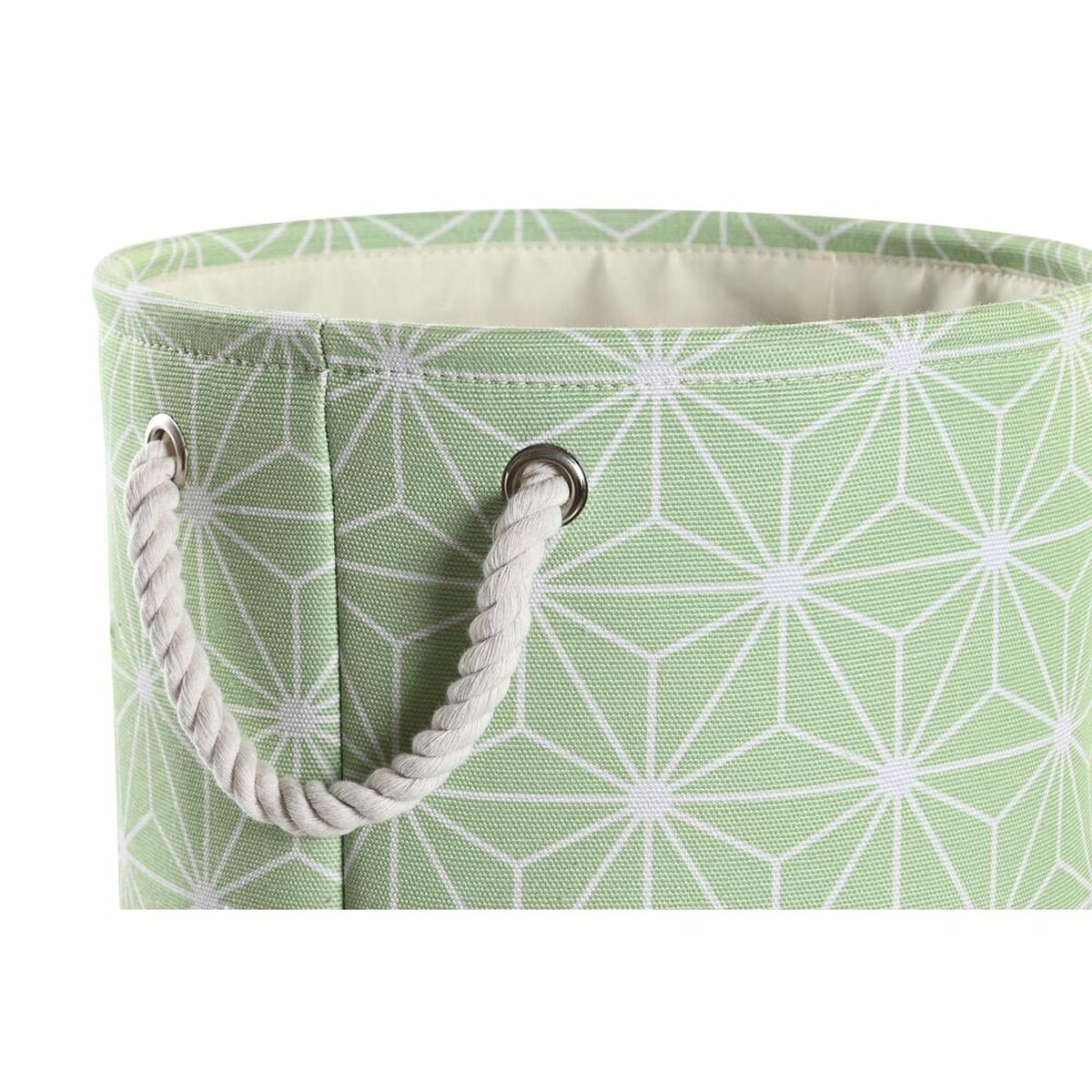 Juego de Cestas DKD Home Decor Verde Beige Geométrico 30 x 30 x 35 cm 4 Kg 3 Piezas (3 Unidades) 3 S3028964_2