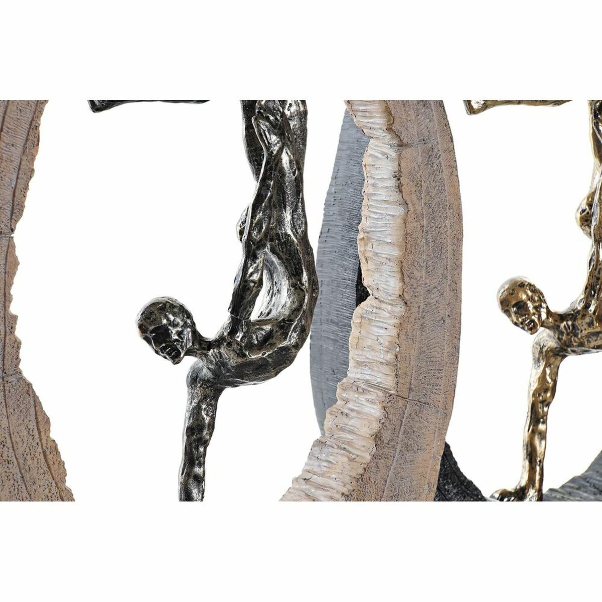 Figura Decorativa DKD Home Decor 24 x 8 x 36 cm Negro Dorado (2 Unidades) 2 S3030045_1