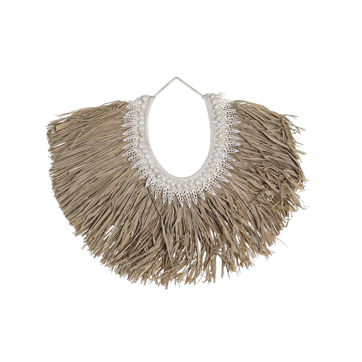 Decoración de Pared DKD Home Decor Beige Marrón Conchas Fibra (70 x 3 x 57 cm) 1 S3029435_0