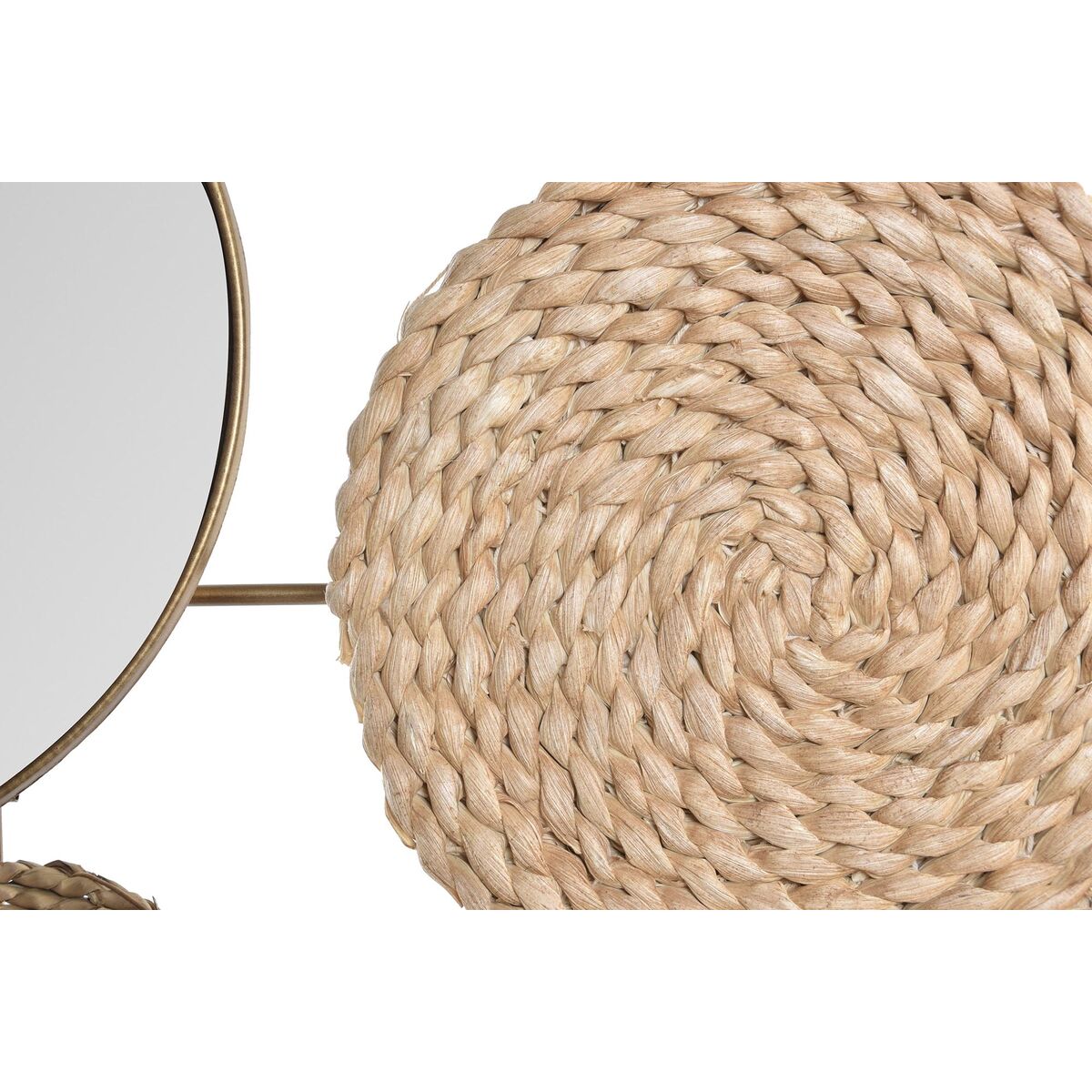 Decoración de Pared DKD Home Decor Espejo Natural Metal Marrón Cobre Fibra (72 x 3,5 x 74 cm) 3 S3029446_2