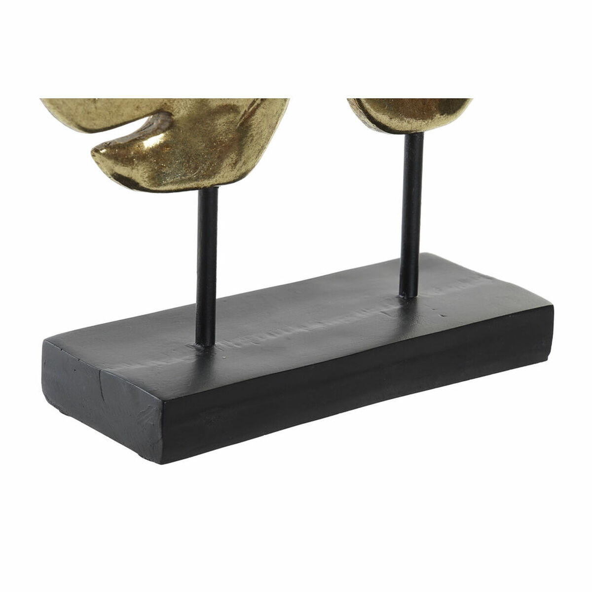 Figura Decorativa DKD Home Decor Negro Dorado Tropical Hoja de planta 25,5 x 6 x 34 cm 2 S3029207_1