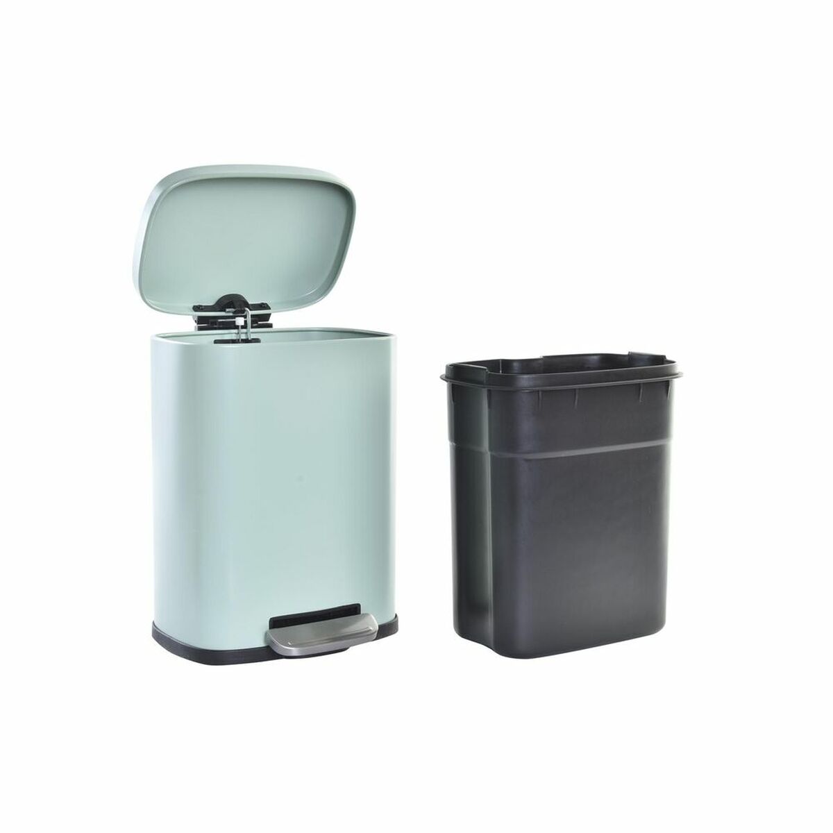 Cubo para la Basura DKD Home Decor Menta Mate 21 x 15 x 29,5 cm Metal 5 L Básico 2 S3036635_1