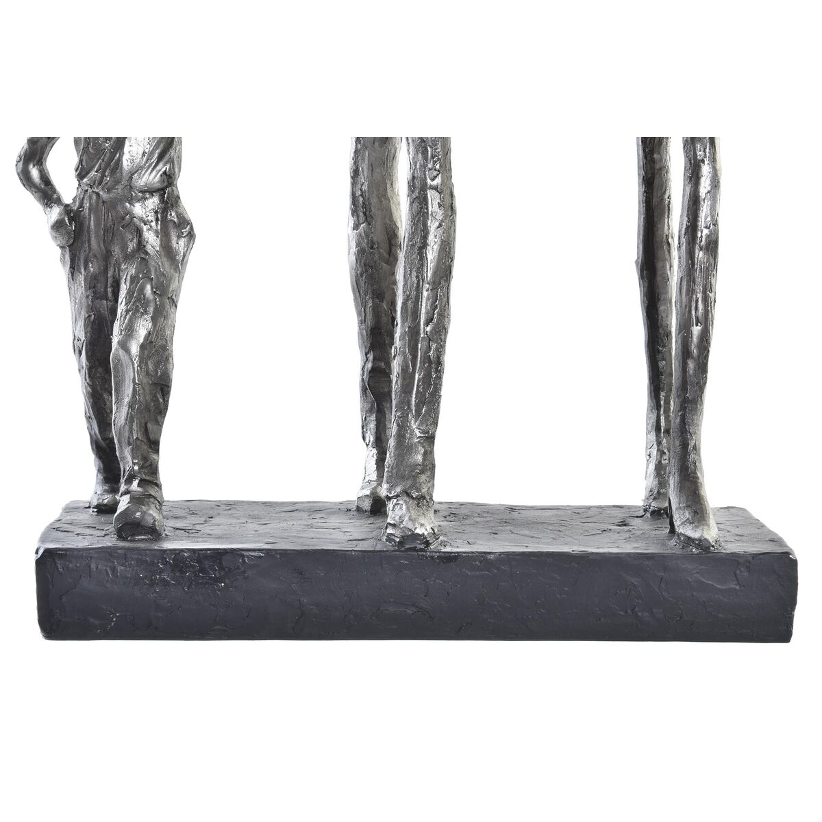 Figura Decorativa DKD Home Decor Plateado Negro Resina Moderno Familia (26 x 11,5 x 41,5 cm) 3 S3030154_2
