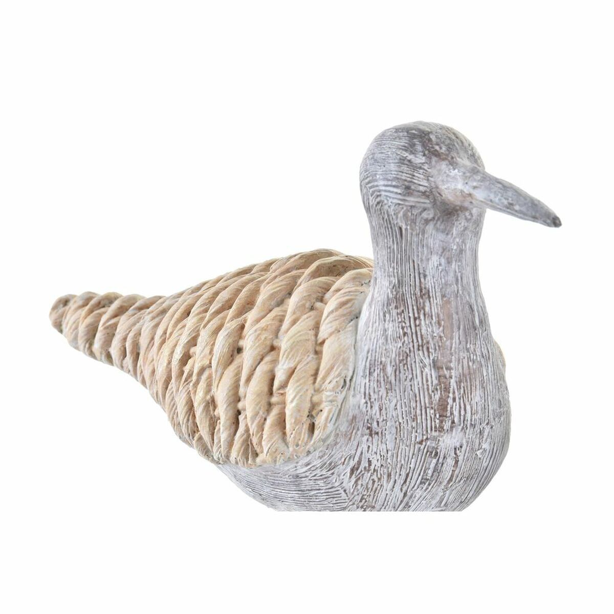 Figura Decorativa DKD Home Decor Gris Natural Pájaro Mediterráneo 23 x 9 x 26,7 cm 2 S3030155_1