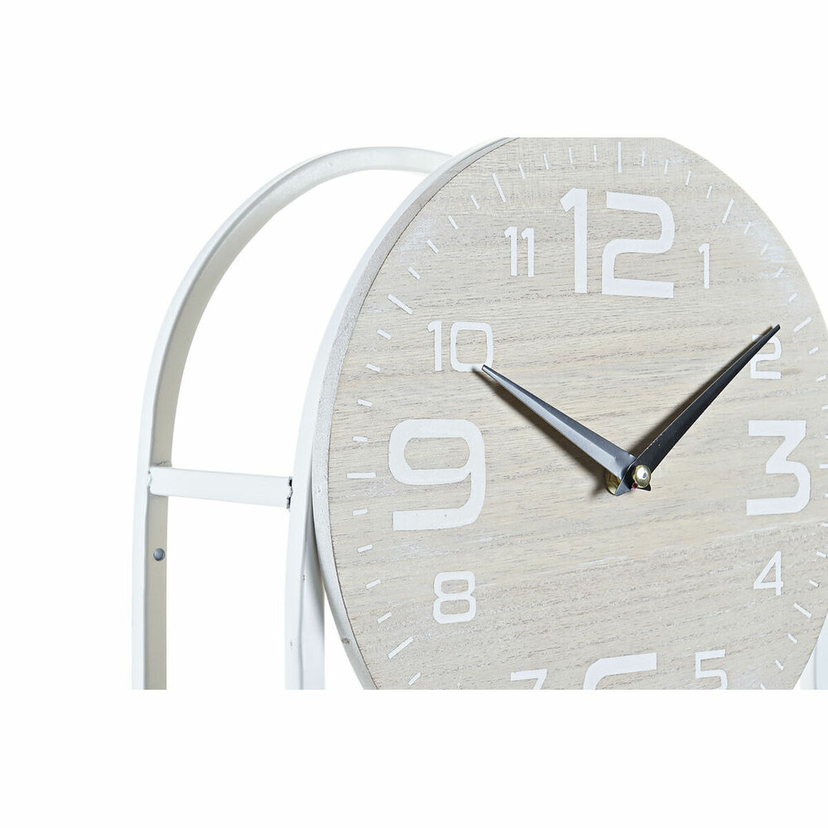 Reloj de Pared DKD Home Decor Natural Metal MDF Blanco (25,5 x 11,5 x 71 cm) 4 S3037745_3