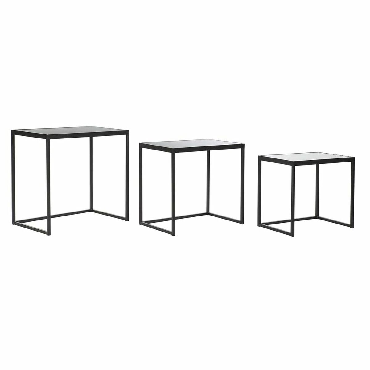 Juego de 3 Mesitas DKD Home Decor Negro 58 x 36,5 x 53,5 cm 1 S3034136_0