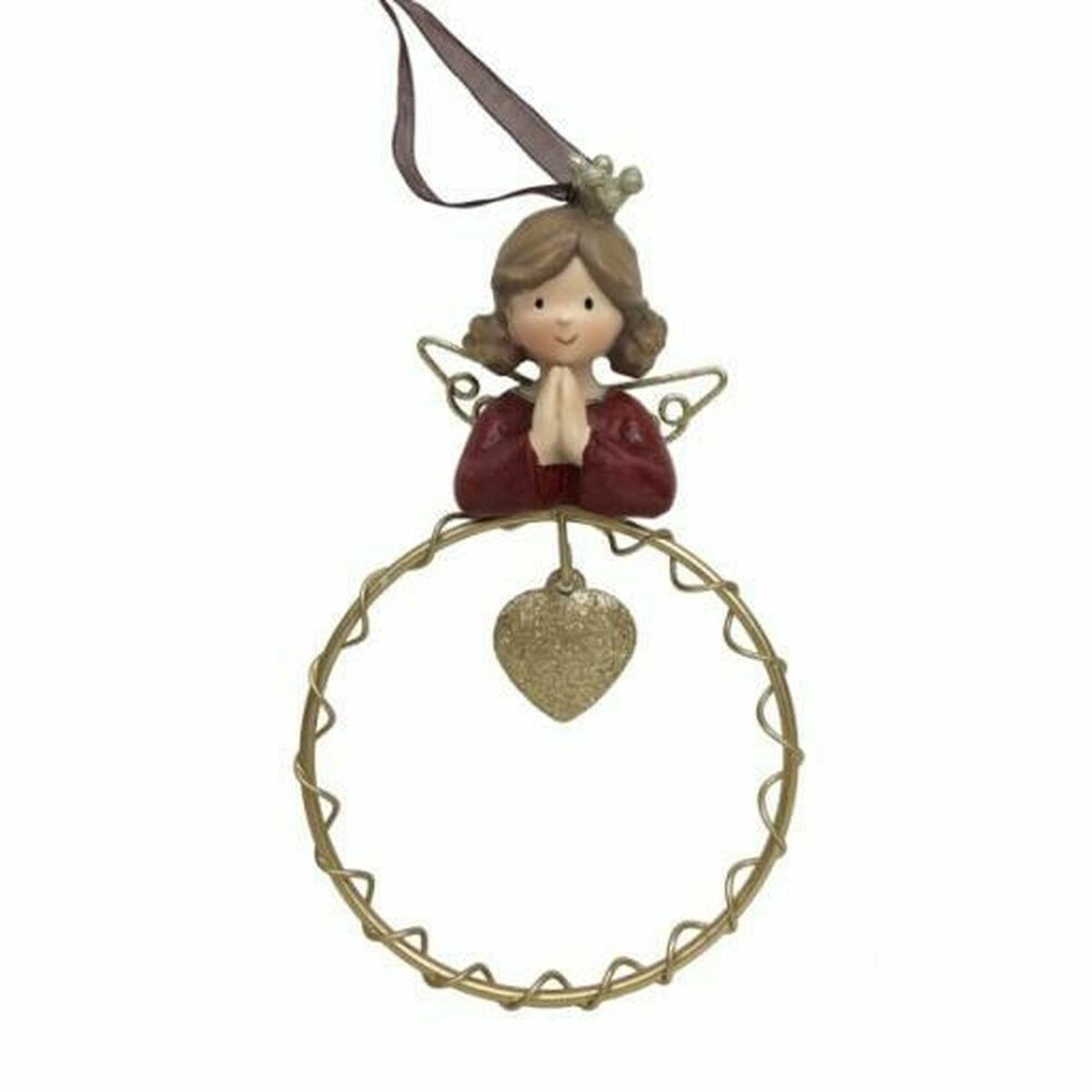 Adorno Navideño DKD Home Decor Resina Círculos (9 x 3 x 13,5 cm) (6 Unidades) 1 S3035489_0