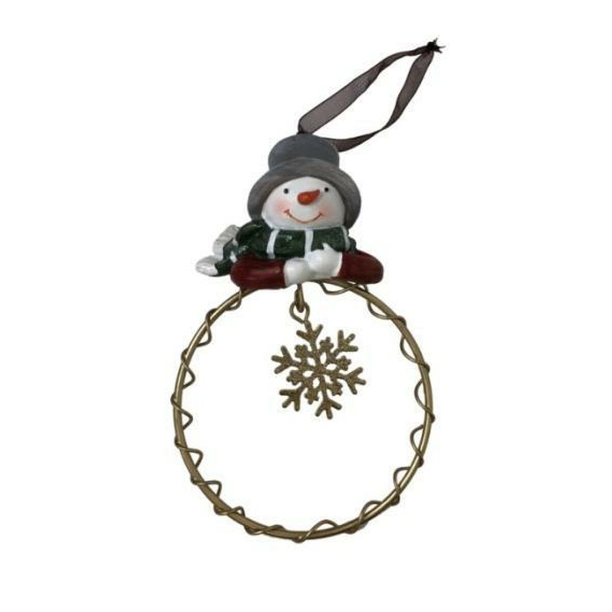 Adorno Navideño DKD Home Decor Resina Círculos (9 x 3 x 13,5 cm) (6 Unidades) 3 S3035489_2