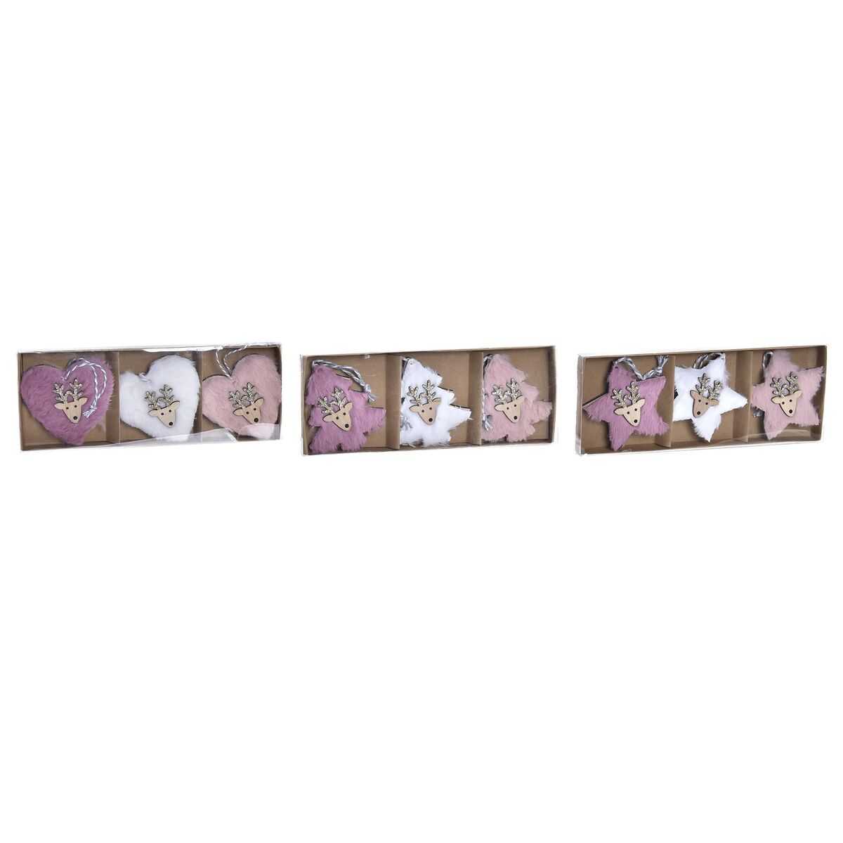Set Adornos de Navidad DKD Home Decor Poliéster (22 x 8 x 1 cm) (3 Unidades) 4 S3035796_3