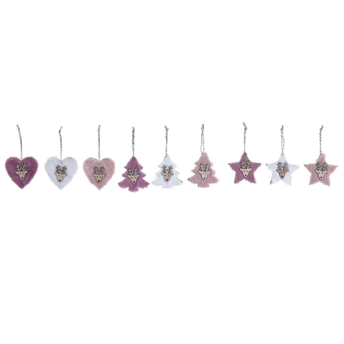 Set Adornos de Navidad DKD Home Decor Poliéster (22 x 8 x 1 cm) (3 Unidades) 1 S3035796_0