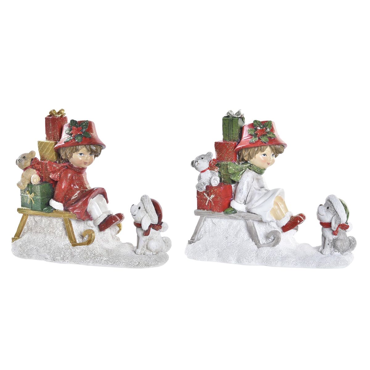Adorno Navideño DKD Home Decor Resina (14,5 x 7 x 12,5 cm) (2 Unidades) 1 S3035910_0