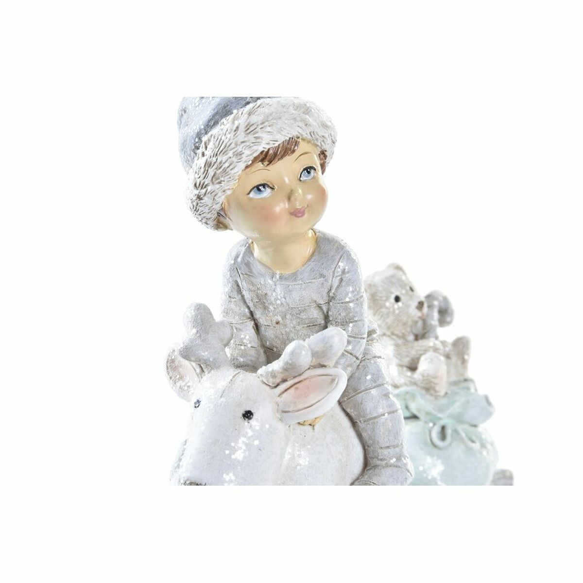 Adorno Navideño DKD Home Decor Resina Niños (13 x 6 x 13,5 cm) (2 Unidades) 3 S3035950_2
