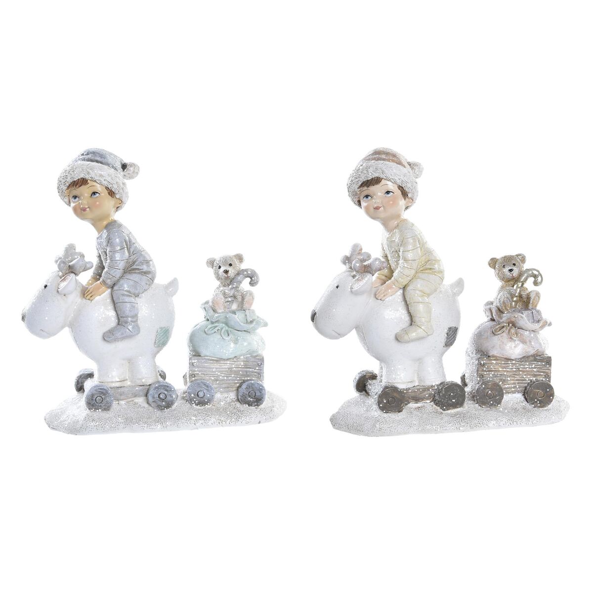 Adorno Navideño DKD Home Decor Resina Niños (13 x 6 x 13,5 cm) (2 Unidades) 1 S3035950_0