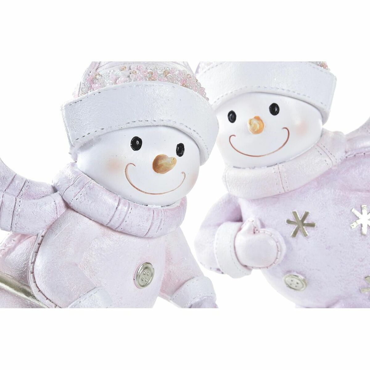 Adorno Navideño DKD Home Decor Resina Muñeco de Nieve (15 x 13,5 x 24,5 cm) (2 Unidades) 3 S3035956_2