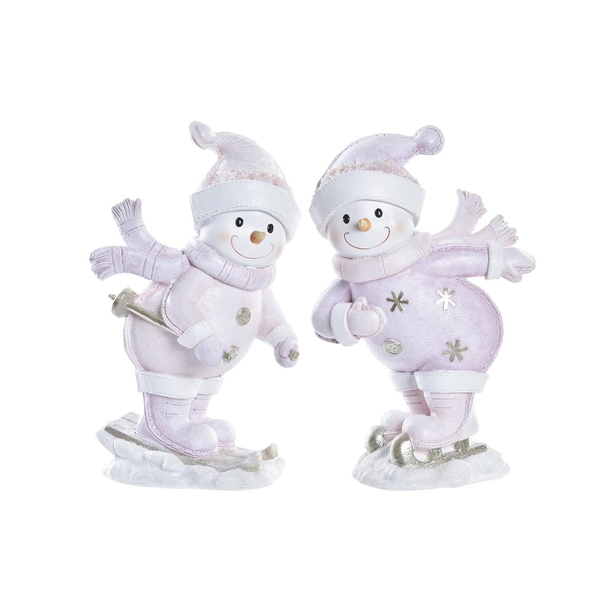 Adorno Navideño DKD Home Decor Resina Muñeco de Nieve (15 x 13,5 x 24,5 cm) (2 Unidades) 1 S3035956_0