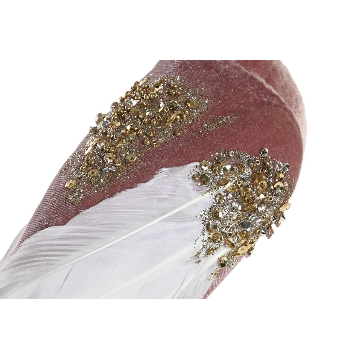 Adorno Navideño DKD Home Decor Poliéster Pájaro (20 x 9 x 46 cm) (2 Unidades) 2 S3036122_1