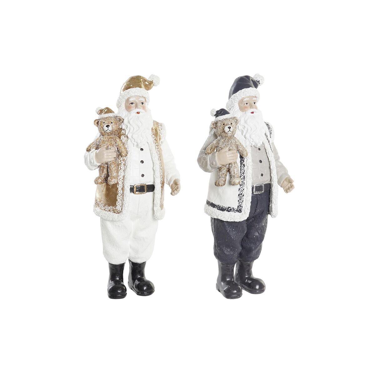 Adorno Navideño DKD Home Decor Resina Papá Noel (12 x 9 x 27 cm) (2 Unidades) 1 S3036380_0