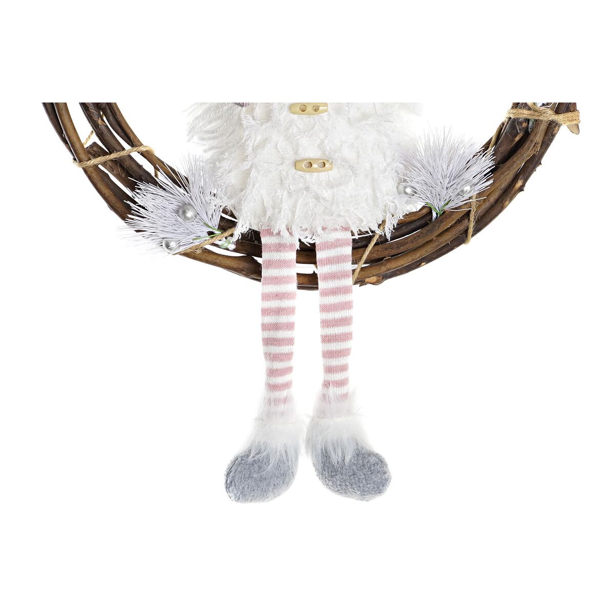 Adorno Navideño DKD Home Decor Ratán (37 x 10 x 38 cm) (3 Unidades) 3 S3036428_2