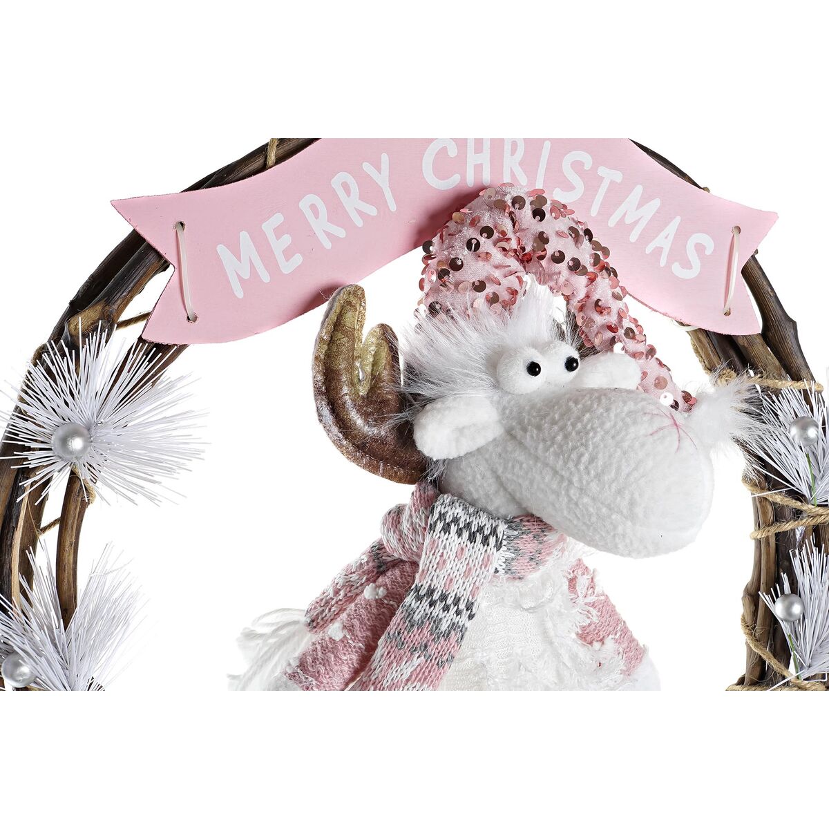 Adorno Navideño DKD Home Decor Ratán (37 x 10 x 38 cm) (3 Unidades) 4 S3036428_3