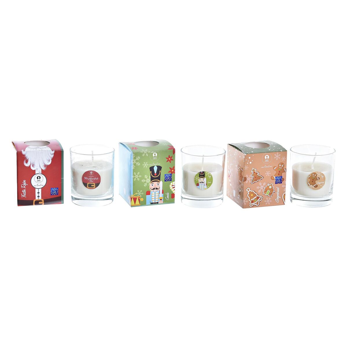 Vela DKD Home Decor Navidad Papá Noel Cascanueces (8 x 8 x 9 cm) (3 Unidades) 3 S3036442_2