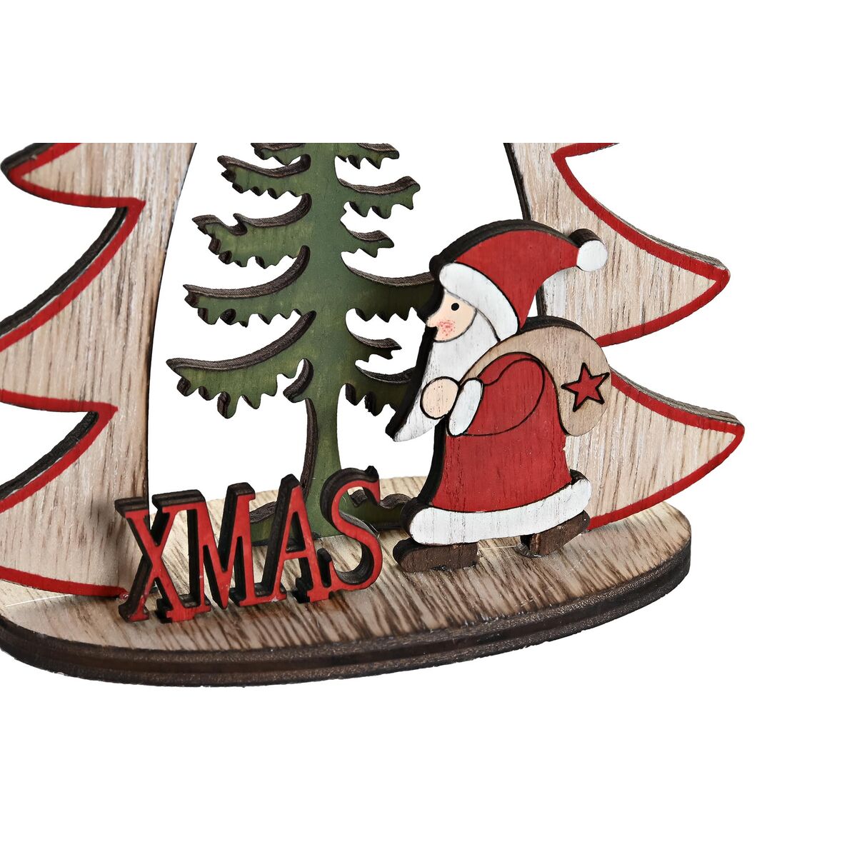 Adorno Navideño DKD Home Decor Madera (2 Unidades) (14 x 6 x 18 cm) 2 S3036475_1