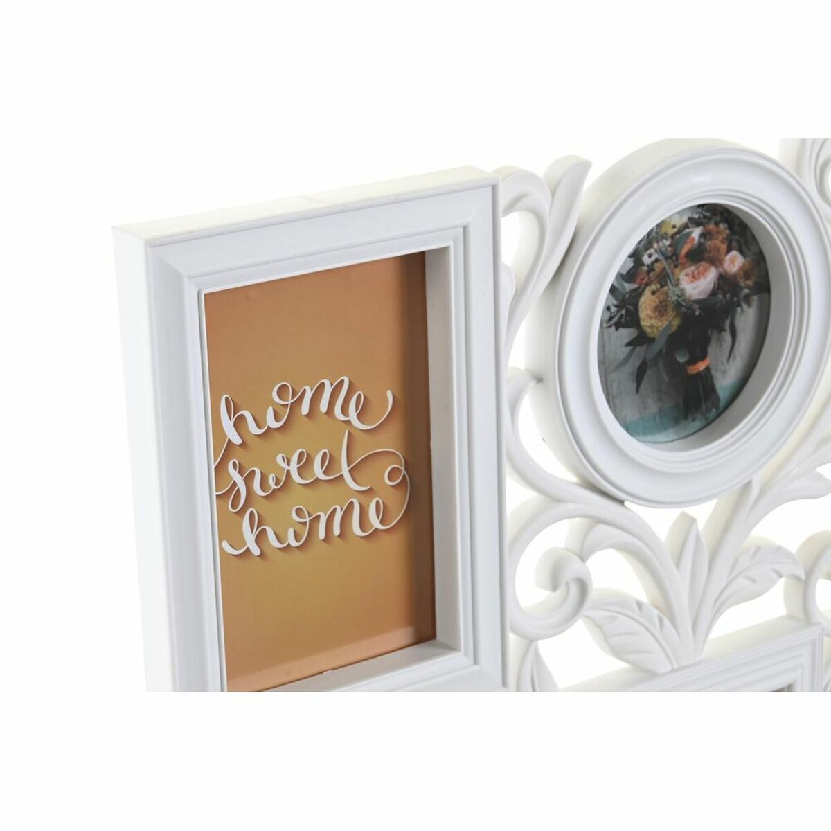 Marco de Fotos DKD Home Decor 8 fotos Cristal Blanco PP (58 x 2 x 37,5 cm) (2 Unidades) 3 S3034830_2