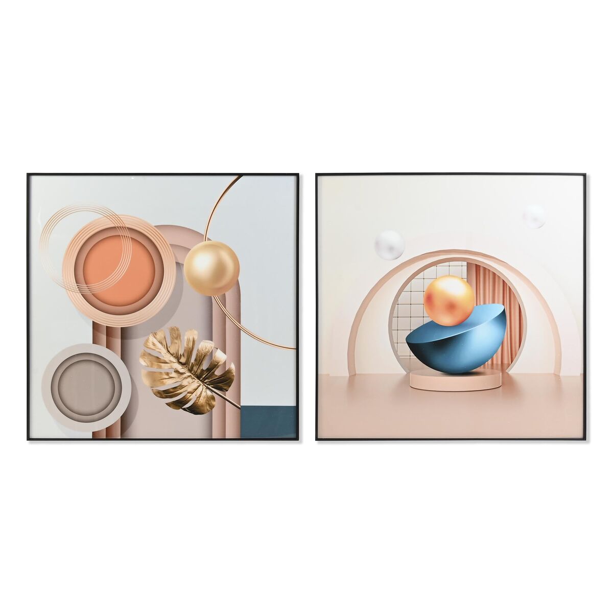 Cuadro DKD Home Decor Aluminio Madera MDF 80 x 3 x 80 cm 1 S3028608_0