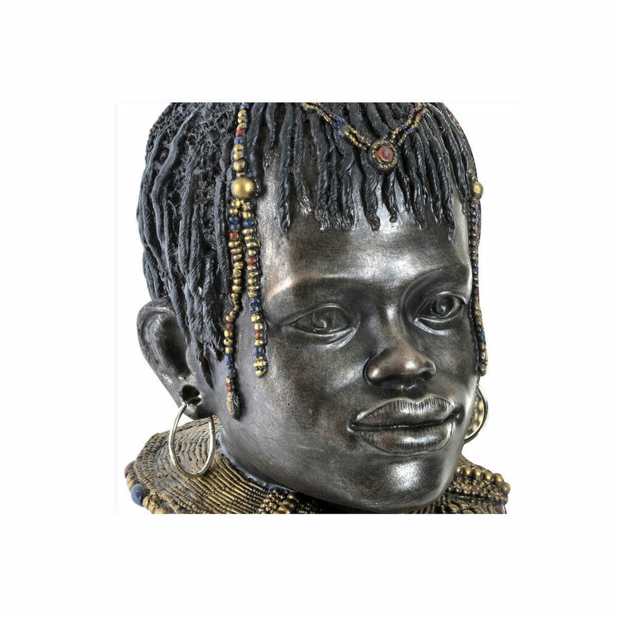 Figura Decorativa DKD Home Decor Negro Beige Colonial Africana Africano 26 x 20 x 42 cm (2 Unidades) 4 S3030230_3