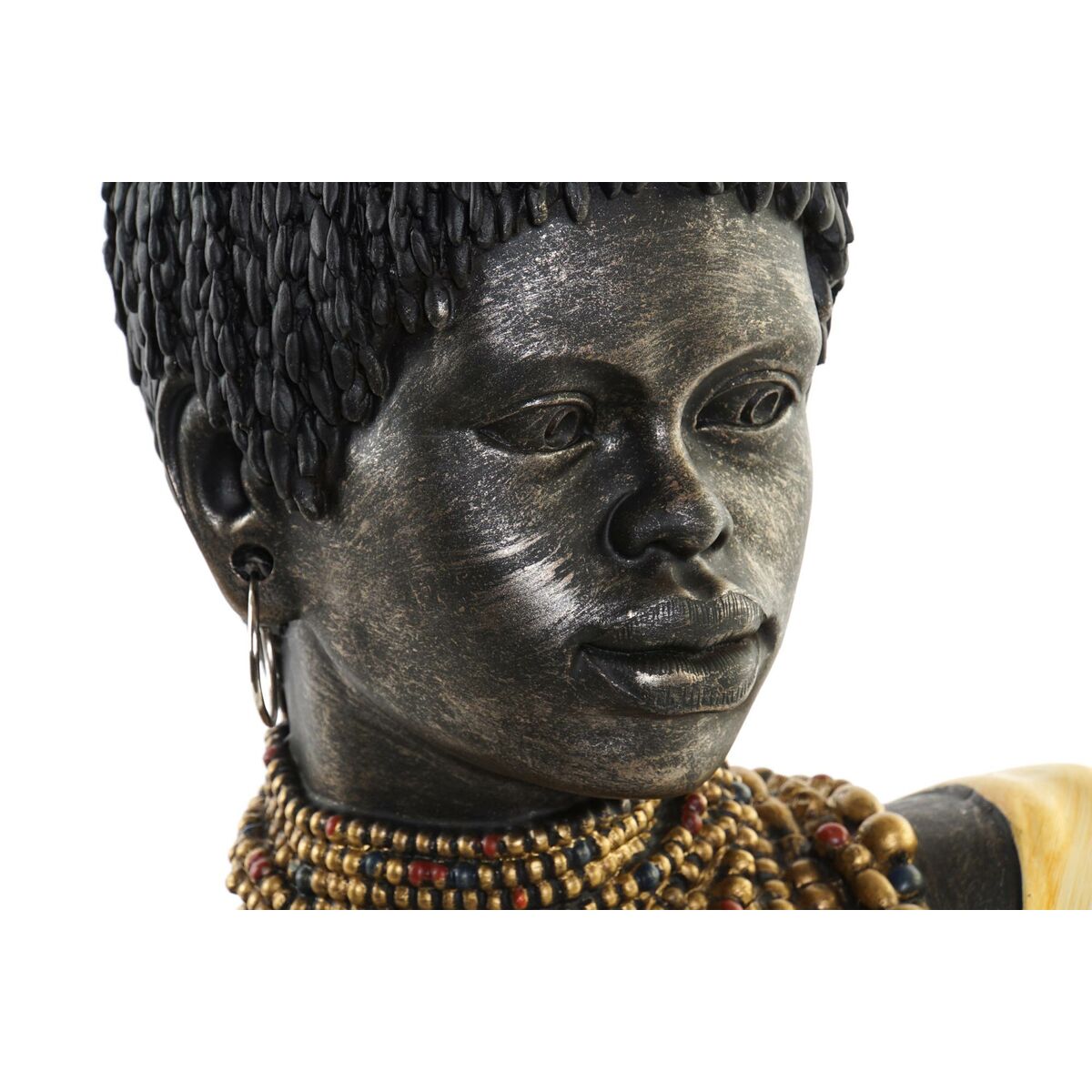 Figura Decorativa DKD Home Decor Negro Beige Colonial Africana Africano 26 x 20 x 42 cm (2 Unidades) 3 S3030230_2