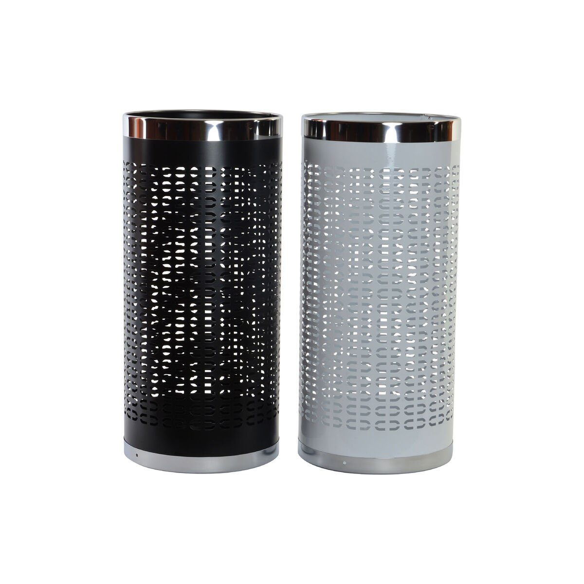 Paragüero DKD Home Decor 23 x 50 cm Blanco Negro Acero 23 x 23 x 50 cm (2 Unidades) 1 S3034305_0