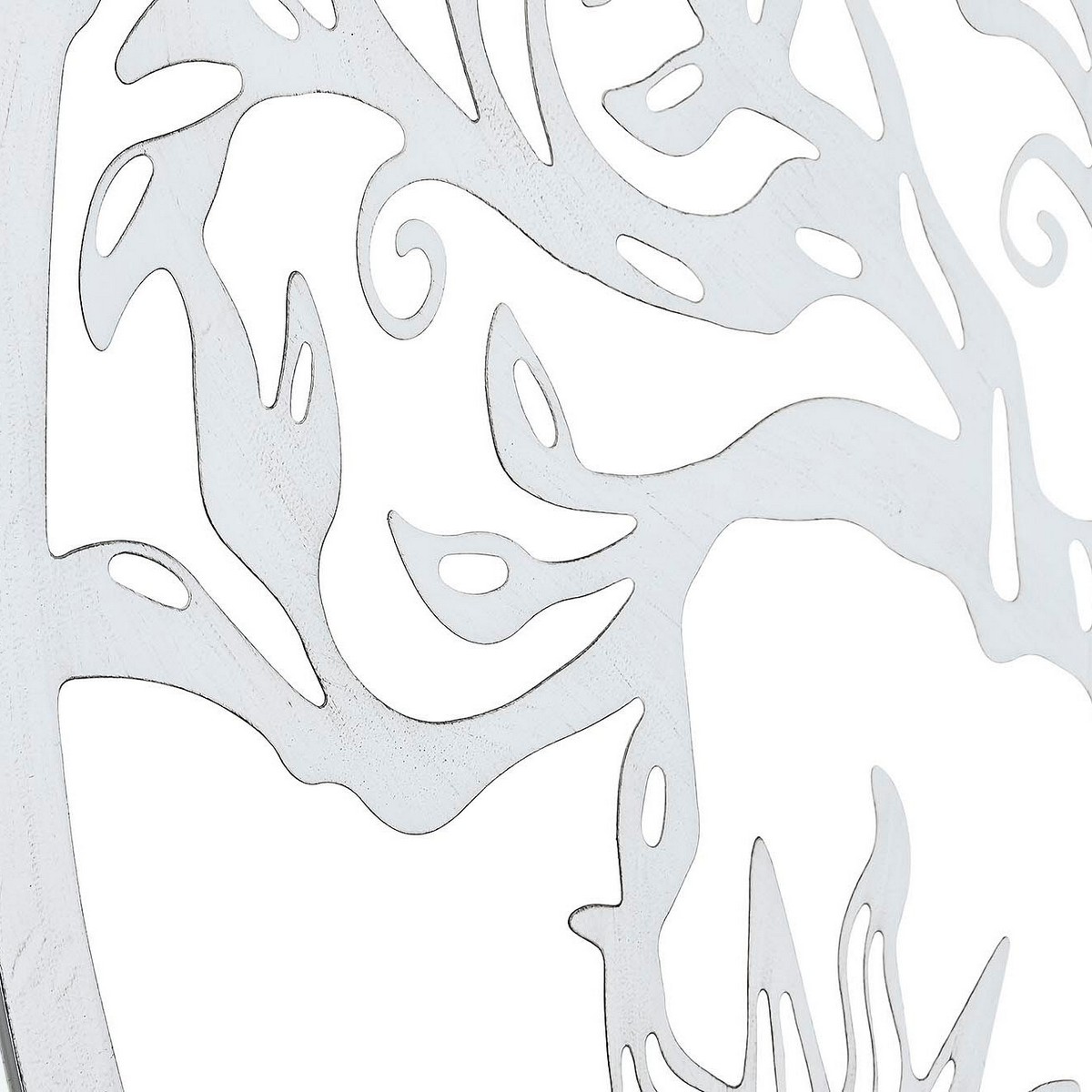 Decoración de Pared DKD Home Decor 100 x 1 x 100 cm Negro Blanco Indio (2 Unidades) 2 S3029500_1