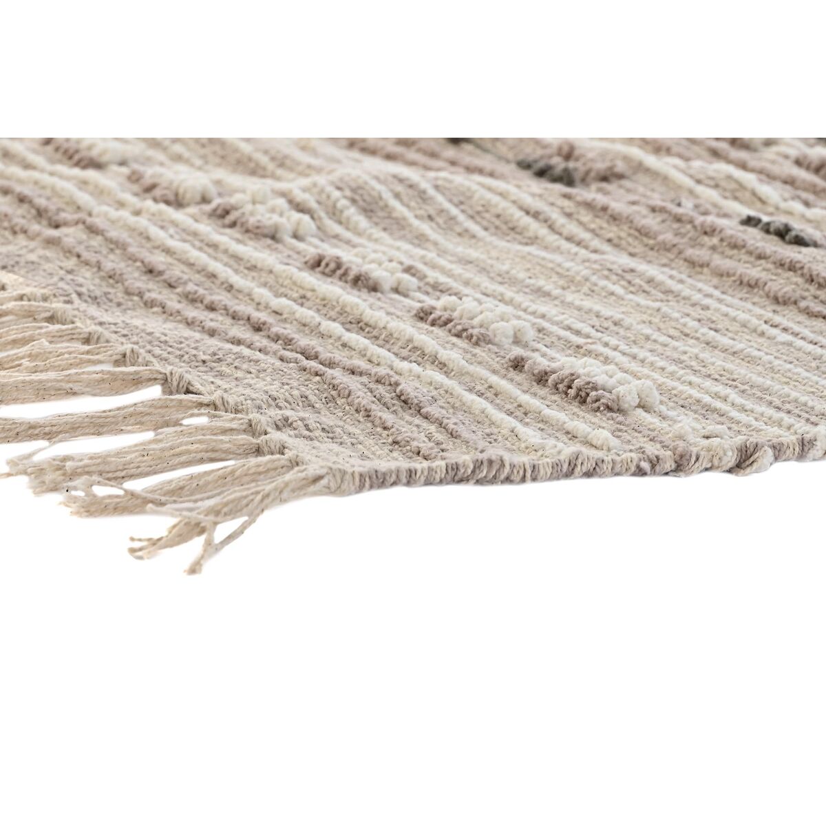 Alfombra DKD Home Decor Flecos Boho Poliéster Algodón (120 x 180 cm) 2 S3038464_1
