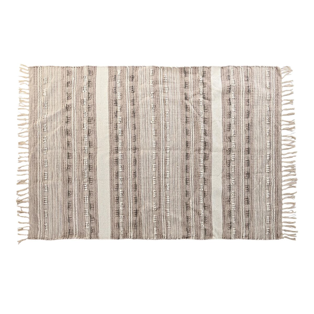 Alfombra DKD Home Decor Flecos Boho Poliéster Algodón (120 x 180 cm) 1 S3038464_0