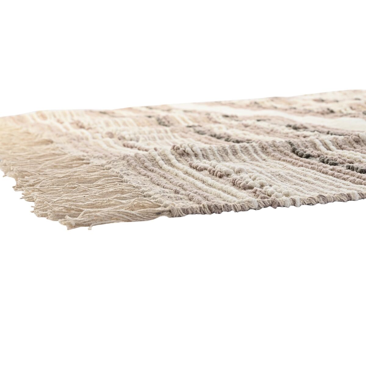 Alfombra DKD Home Decor Flecos Boho Poliéster Algodón (160 x 230 cm) 3 S3038465_2