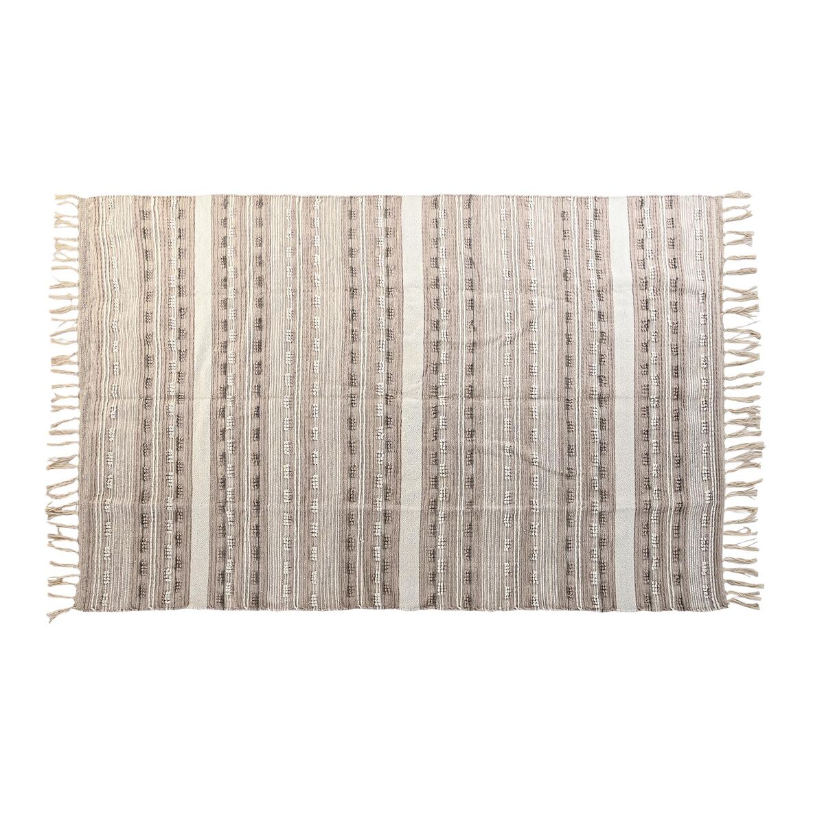 Alfombra DKD Home Decor Flecos Boho Poliéster Algodón (160 x 230 cm) 1 S3038465_0