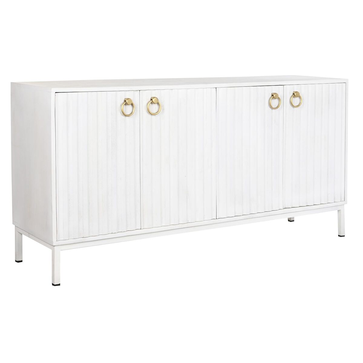 Aparador DKD Home Decor Blanco Metal Madera de mango 152 x 40 x 77 cm 1 S3040349_0