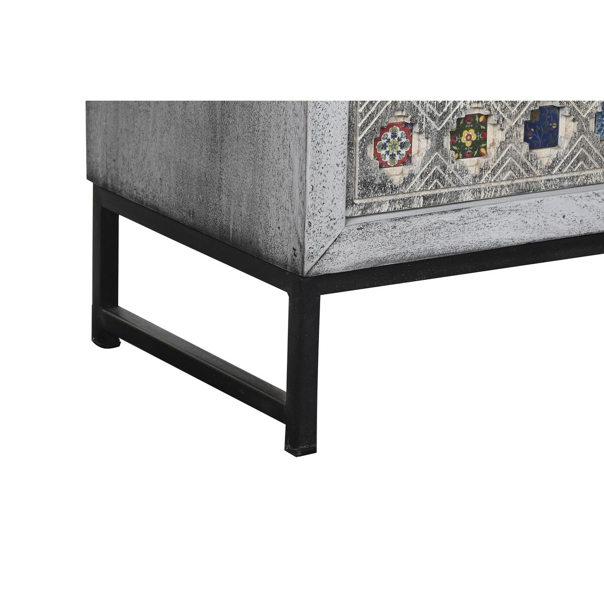 Armario DKD Home Decor Gris Blanco Madera de mango (90 x 38 x 150 cm) 7 S3040415_6