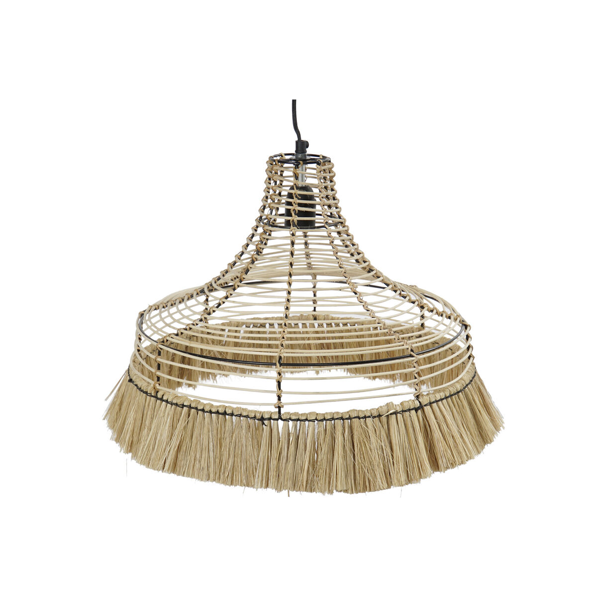 Lámpara de Techo DKD Home Decor Natural Metal 40 W Jute (45 x 45 x 36 cm) 1 S3040078_0