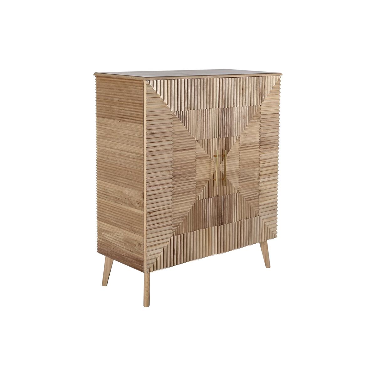 Aparador DKD Home Decor Dorado Marrón claro Madera de Paulonia Madera MDF 100 x 44 x 118 cm 1 S3040474_0