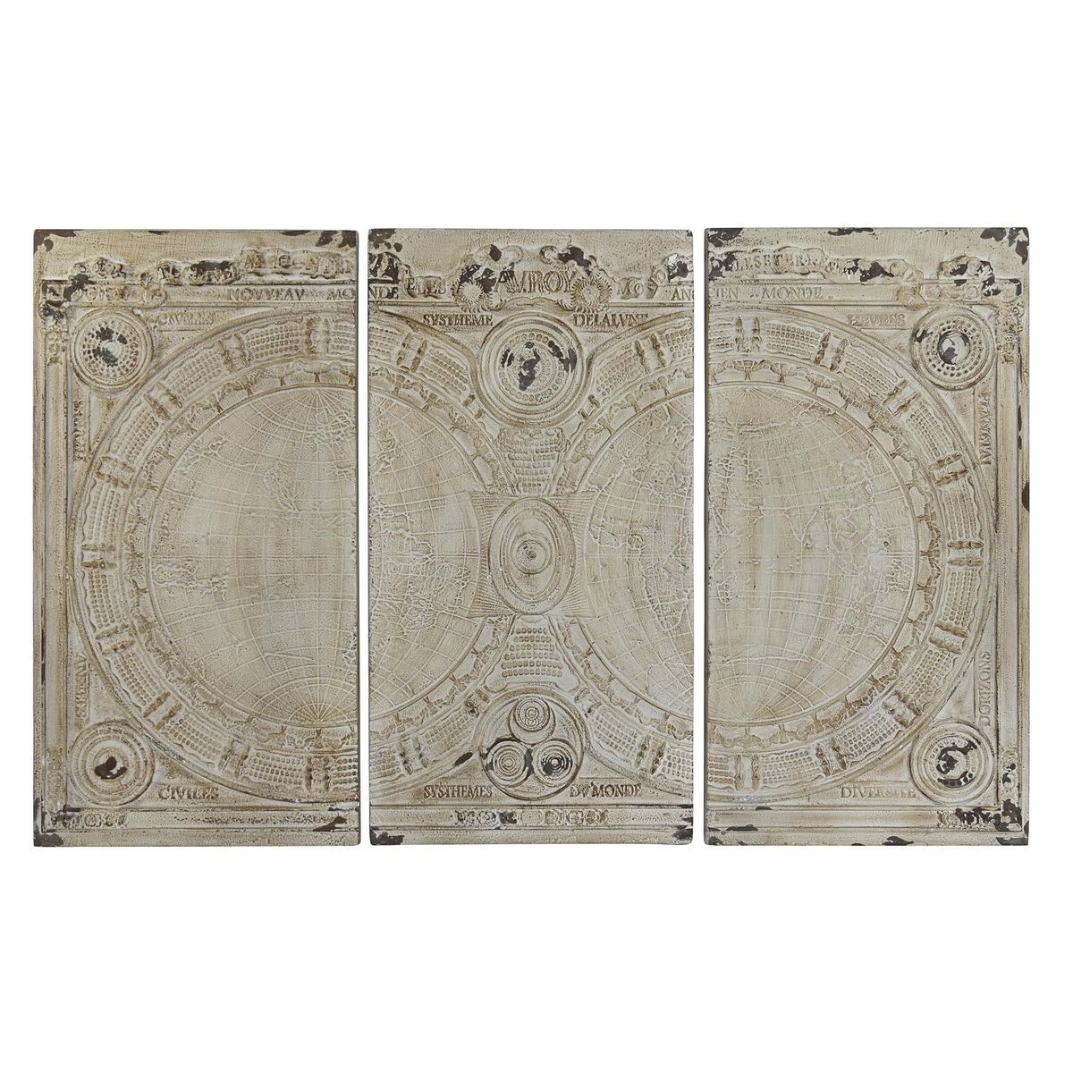 Decoración de Pared DKD Home Decor Beige Neoclásico 178 x 4 x 112 cm (3 Piezas) 1 S3039355_0
